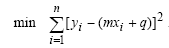 Equazione della retta dei minimi quadrati